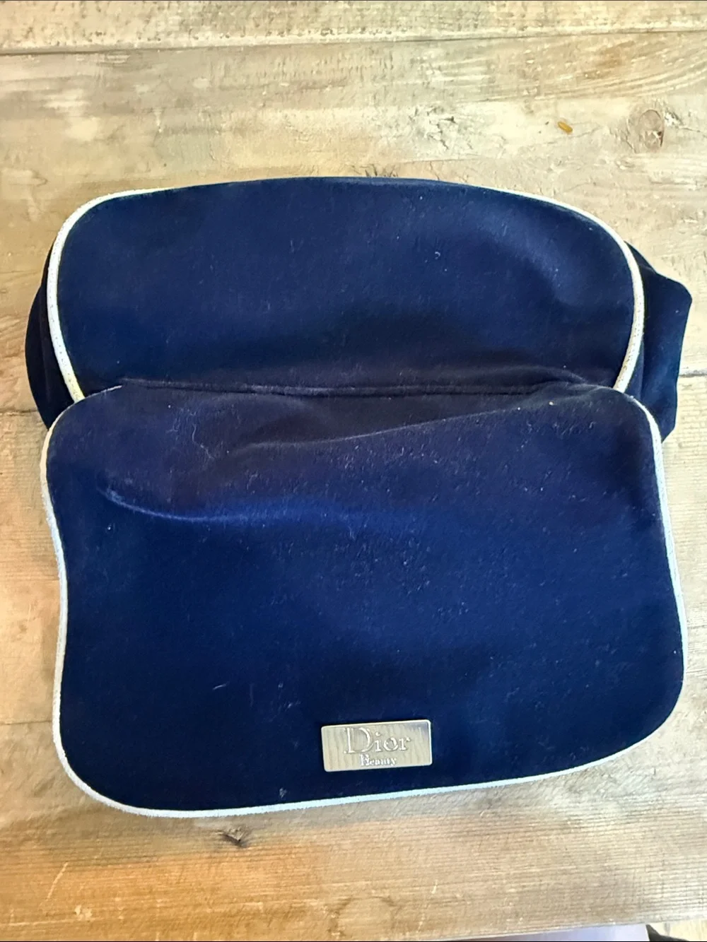 Dior Beauty Black Pouch with Cream Trim